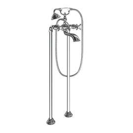 Wall Mounted, Free Standing Tub Filler with Hand Shower