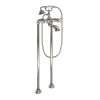 Wall Mounted, Free Standing Tub Filler with Hand Shower in Brushed Nickel