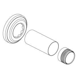 Replacement 3' Sweat Kit for Urinals in Chrome