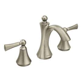 Wynford T4520BN Double Handle Widespread Bathroom Faucet in Brushed Nickel