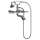 Wall Mounted Two-Handle Tub Filler Includes Hand Shower in Chrome