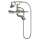 Wall Mounted Two-Handle Tub Filler Includes Hand Shower in Brushed Nickel