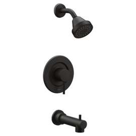 Posi-Temp Pressure Balanced Tub and Shower Trim with 1.75 GPM Shower Head and Tub Spout in Matte Black