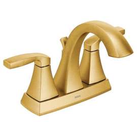 6901BG Two-Handle High Arc Bathroom Faucet in Brushed Gold