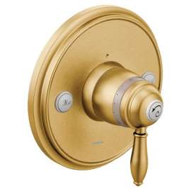 Single Handle ExactTemp Thermostatic Valve Trim in Brushed Gold