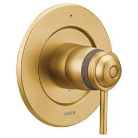 Single Function Thermostatic Valve in Brushed Gold