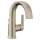 Single Handle High Arc Bathroom Sink Faucet with Metal Pop-Up Drain Assembly in Brushed Nickel