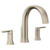 Two-Handle High Arc Roman Tub Faucet in Brushed Nickel