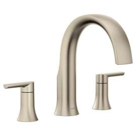 Two-Handle High Arc Roman Tub Faucet in Brushed Nickel