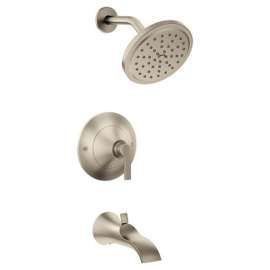 Tub and Shower Trim Package with 1.75 GPM Single Function Shower Head in Brushed Nickel