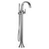 Single Handle Tub Filler with Hand Shower in Chrome