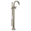 Single Handle Tub Filler with Hand Shower in Brushed Nickel