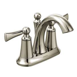 Polished Nickel Two-Handle Bathroom Faucet