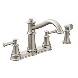 Spot Resist Stainless Two-Handle Kitchen Faucet
