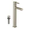 12-3/32-in Lavatory Faucet with Drain in Brushed Nickel
