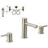 2-Handle Lavatory Faucet with Rough-in and Drain in Brushed Nickel