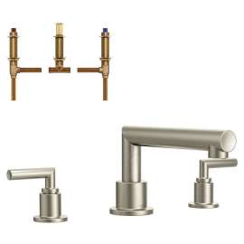 Two-Handle Roman Tub Faucet in Brushed Nickel