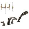8-1/8-Inch Roman Tub Faucet with Hand Shower in Oil Rubbed Bronze