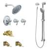 ExactTemp┬á KSPEX-H-TS270CR 7-Inch Rainshower Vertical Spa Kit with Handheld Shower and Slide Bar in Chrome