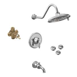 9-Inch Rain Shower and 6-3/4-Inch Spout in Chrome