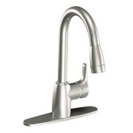 Baystone CA42519CSL Classic Stainless One-Handle Pullout Kitchen Faucet
