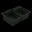 Host GGB3024B Granite Double Bowl Dual Mount Sink