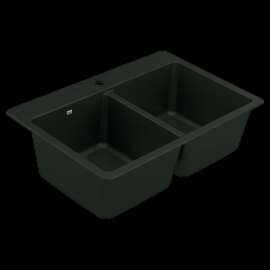 Host GGB3028B Granite Double Bowl Dual Mount Sink