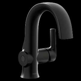 Doux S6910EWBL Matte Black One-Handle Bathroom Faucet