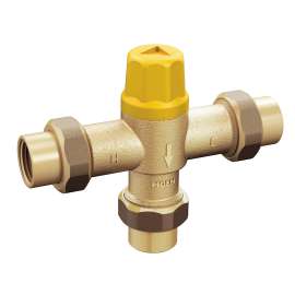Commercial Parts & Accessories Commercial Low Flow Thermostatic Mixing Valve 1/2" IPS with 3/8" Compression Adapter