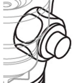 Commercial Manual override button flush valve