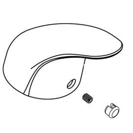 Commercial Brushed Nickel Lever Handle for 8414 Series