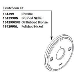 Weymouth Chrome Wall Escutcheon and Gasket