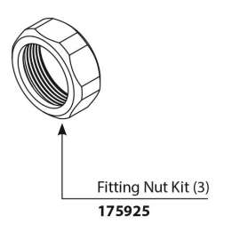 Commercial Parts & Accessories Fitting Nut Kit (Package of 3)