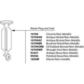 Moen Glacier Drain Plug & Seat, 1826W