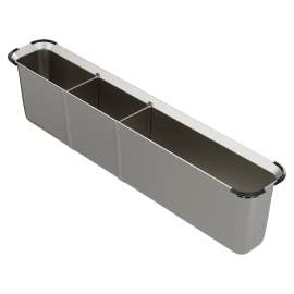 Luxe Chef™ Kitchen Sink Workstation System Stainless Steel Utensil Bin