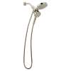 Magnetix Polished nickel six-function 6.7" diameter spray head standard with handshower, 216C3NL