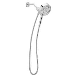 Magnetix Chrome six-function 6-1/2" diameter spray head standard with handshower, 216D3
