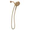 Magnetix Bronzed gold six-function 6-1/2" diameter spray head standard with handshower, 216D3BZG