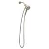 Magnetix Brushed nickel six-function 4.25" diameter spray head handshower, 216H3BN