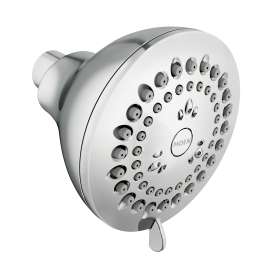 Chrome four-function 3.5" diameter spray head standard showerhead, 23026