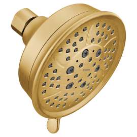 Brushed gold four-function 4-3/8" diameter spray head eco-performance showerhead, 3638EPBG-01
