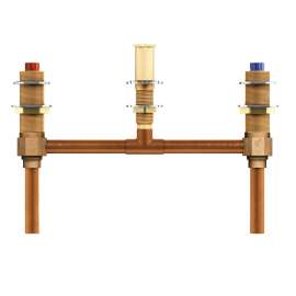 M-pact Two Handle Roman Tub Valve 10" Center 1/2" Cc Connection