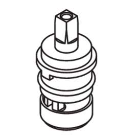 Commercial 2 Handle Brass Shell Ceramic Disc Cartridge - Hot