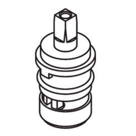 Commercial 2 Handle Brass Shell Ceramic Disc Cartridge - Cold