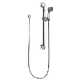 Commercial Classic brushed nickel slide bar/grab bar shower