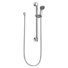 Commercial Brushed nickel standard slide bar/grab bar shower