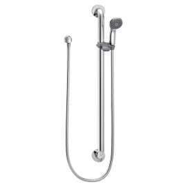 Commercial Brushed nickel slide bar/grab bar shower