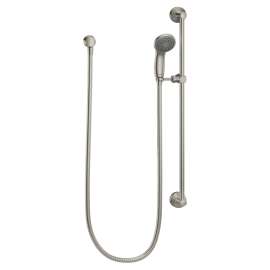 Commercial Moen Eco-Performance Chrome Handheld Shower Single Function with Non-Positive Pause (31.4"L x 6.7"W x 3.75"H)