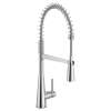 Sleek One-Handle Pre-Rinse Spring Pulldown Kitchen Faucet