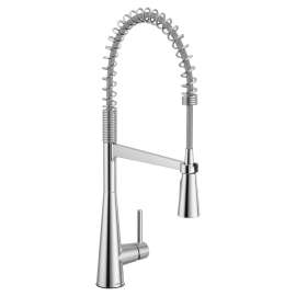Sleek One-Handle Pre-Rinse Spring Pulldown Kitchen Faucet